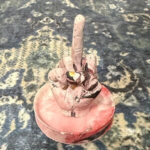 Abstract Hand Sculpture in Pink and White